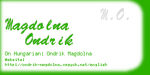 magdolna ondrik business card